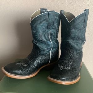 HORSE POWER KID BLACK BULL HIDE BOOT
